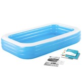 Bestway opblaaszwembad - XL 305x183x56cm - blauw