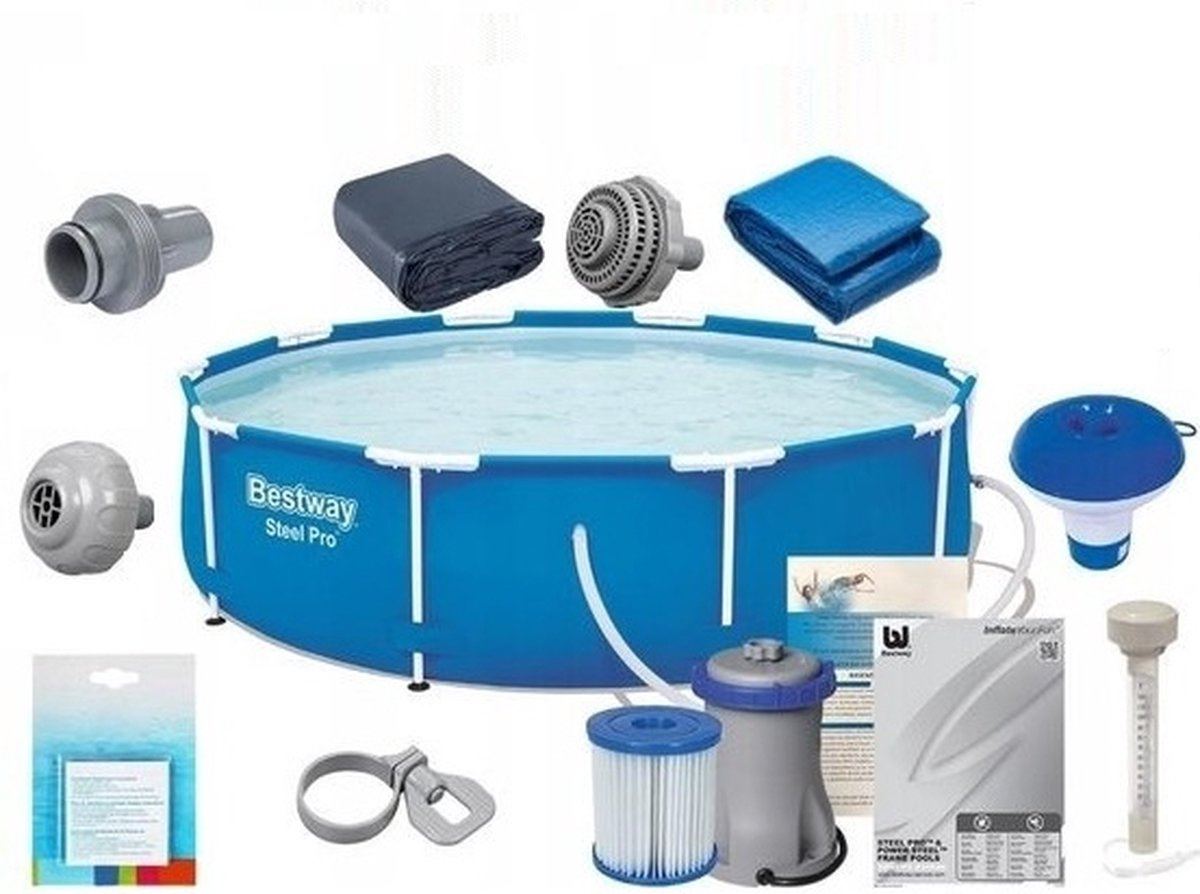 Bestway zwembad steel pro frame - 366 x 76 cm - complete set