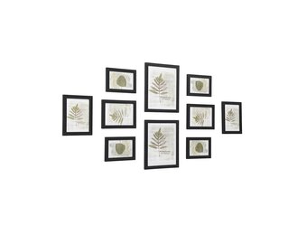 Fotorahmen Set mit Glas, 10 Stück - Schwarz