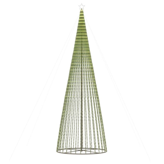 LED Weihnachtsbaum 500 cm 1544 LEDs Warmweiß Ø 160 cm Kuper, PVC, Eisen