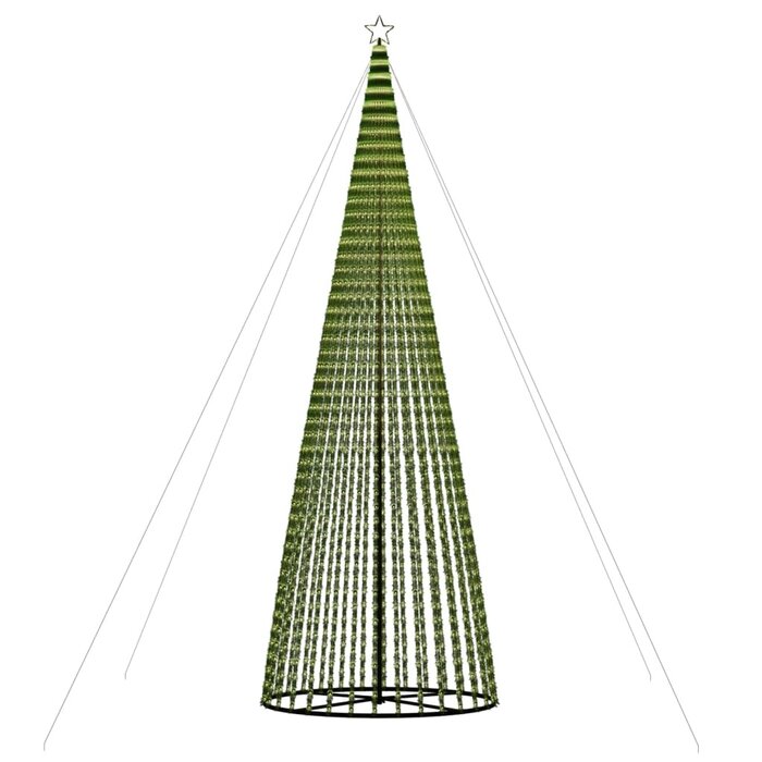 LED Weihnachtsbaum 500 cm 1544 LEDs Warmweiß Ø 160 cm Kuper, PVC, Eisen