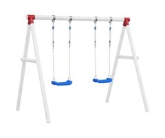 Schaukel sitz Set mit 2 Sitzen 38x16 cm Polyethylen Blau für den Außenbereich