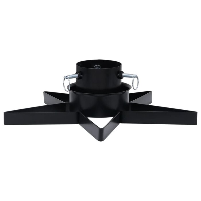 vidaXL Weihnachtsbaumständer 47x47x13,5 cm Schwarz Metall