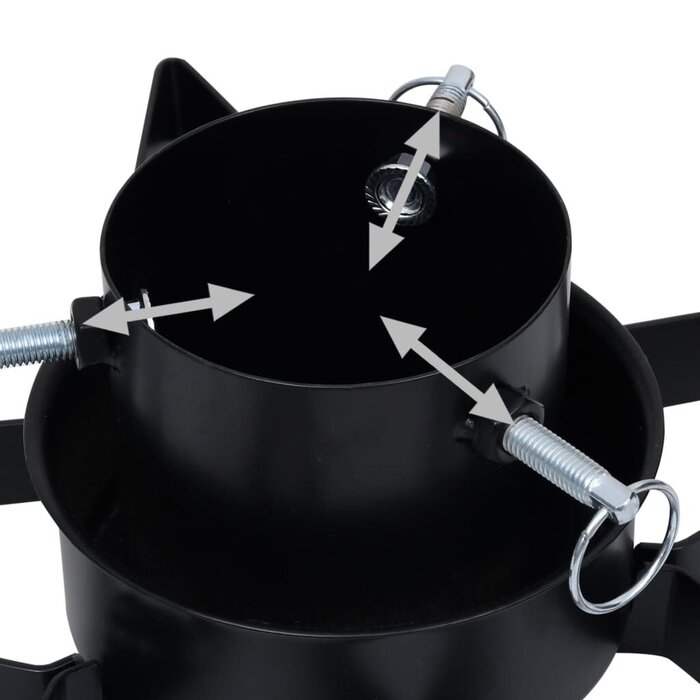 vidaXL Weihnachtsbaumständer 47x47x13,5 cm Schwarz Metall