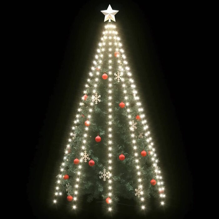 Lichterkette Weihnachtsbaum 300 Kaltweiß LEDs Innen/Außen - bis zu 30% Rabatt