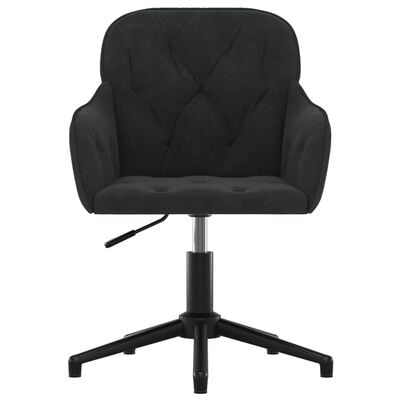 Eleganter Samt-Bürostuhl Schwarz - Drehbar, verstellbar, bis zu 35% günstiger!