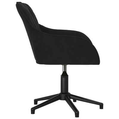 Eleganter Samt-Bürostuhl Schwarz - Drehbar, verstellbar, bis zu 35% günstiger!