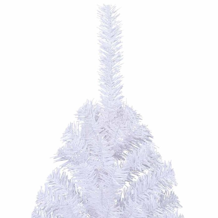 Halb-Kunstweihnachtsbaum mit Ständer, 180 cm, Weiß, PVC