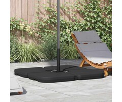 Parasolfuß zum Befüllen mit Sand/Wasser, 60 L, Schwarz, Kunststoff, 4-teilig