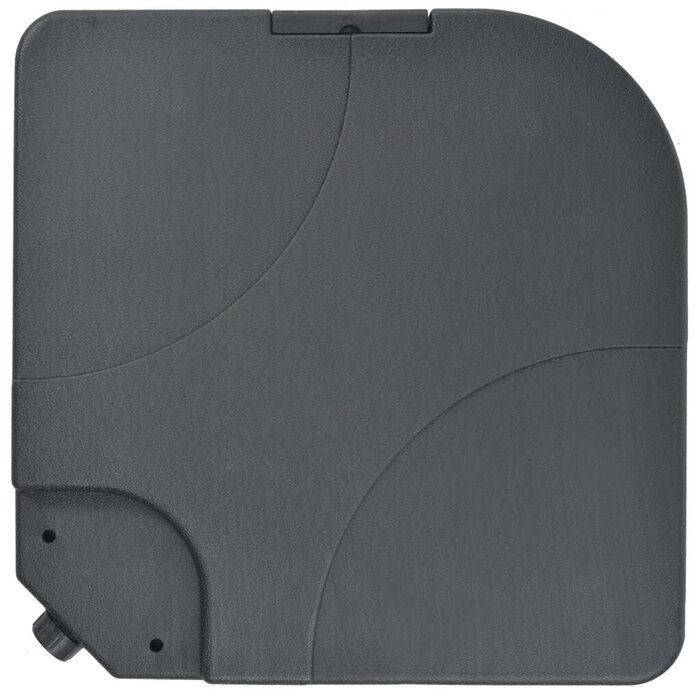 Parasolfuß zum Befüllen mit Sand/Wasser, 60 L, Schwarz, Kunststoff, 4-teilig