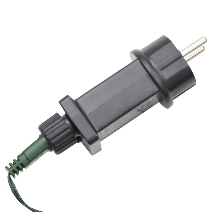 LED-Fahnenmast-Weihnachtsbaum, 300 cm, 550 Warmweiße LEDs, Dunkelgrünes Kabel, Kupfer/Eisen