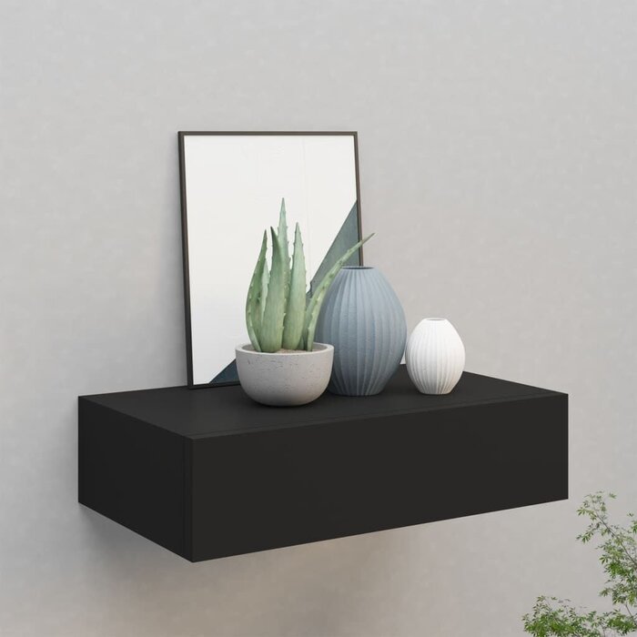 Wandregal Schwarz mit Schublade - Bis zu 35% Outlet-Rabatt sichern!