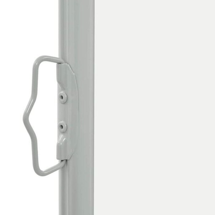 Ausziehbarer Garten-Sichtschutz 80x300 cm Cremefarben – UV- & reißfestes Polyester, pulverbeschichteter Stahl