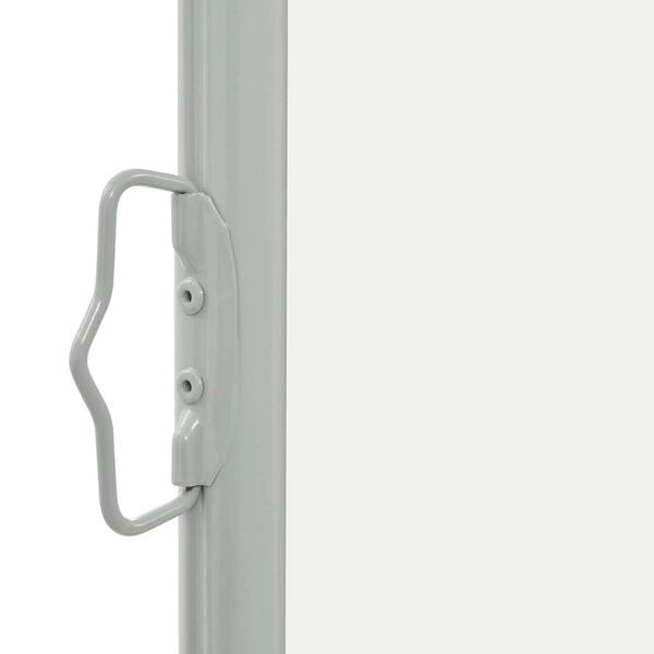 Ausziehbarer Garten-Sichtschutz 80x300 cm Cremefarben – UV- & reißfestes Polyester, pulverbeschichteter Stahl