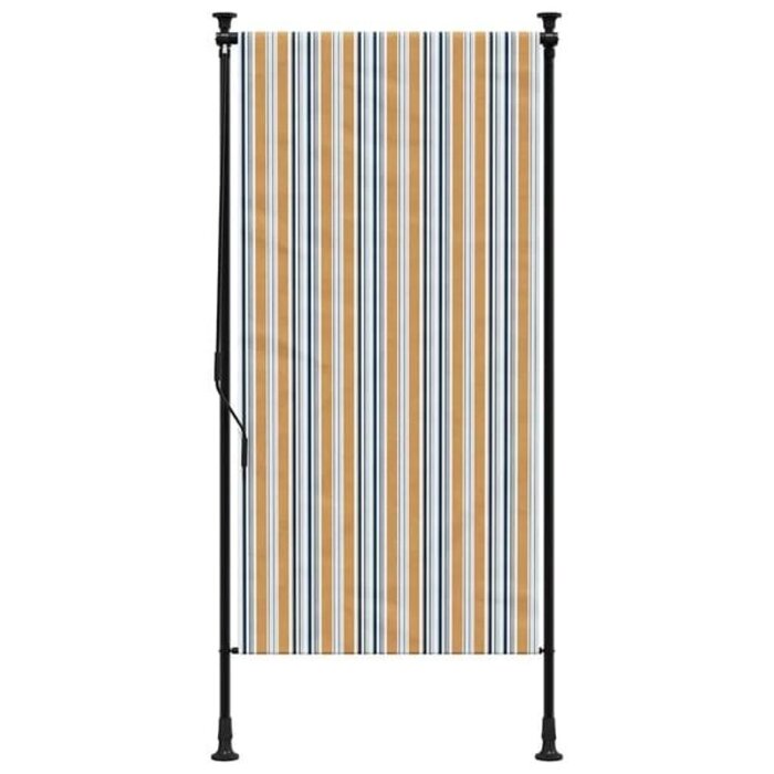 Außenrollo 120x270 cm Stoff & Stahl Gelb/Weiß – Outlet