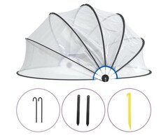 Poolüberdachung, transparent, 500x250 cm, PVC & Glasfaser, 1 Stück