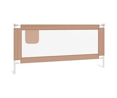 Kleinkind-Bettschutzgitter 200x25 cm Taupe - Sicherer Schlaf, bis zu 35% reduziert!