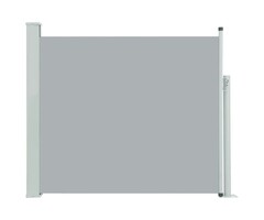Ausziehbarer Sichtschutz für Garten und Balkon, 100x300 cm, Grau, Polyester/Eisen – Outlet-Ware