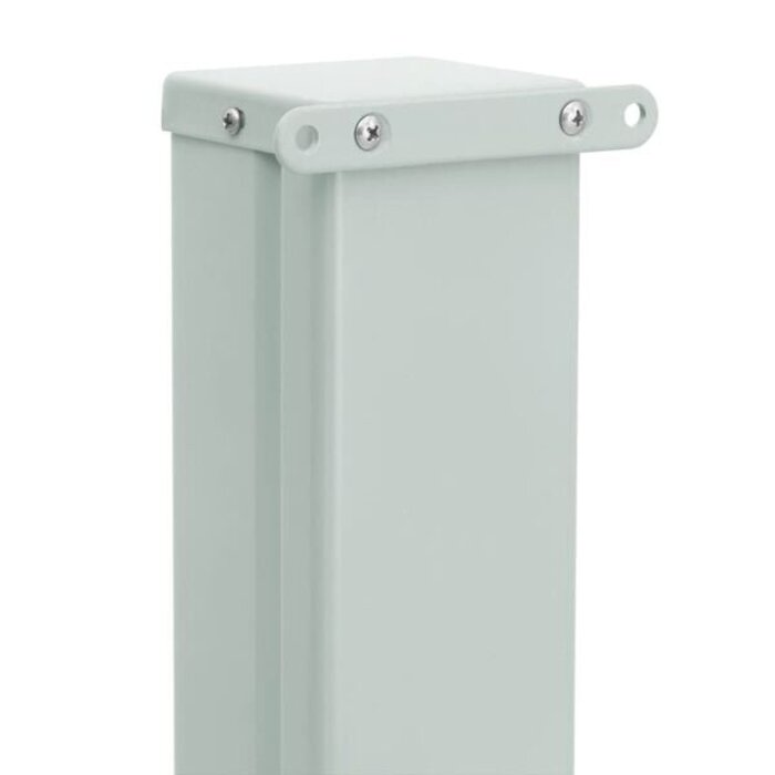 Ausziehbarer Sichtschutz für Garten und Balkon, 100x300 cm, Grau, Polyester/Eisen – Outlet-Ware