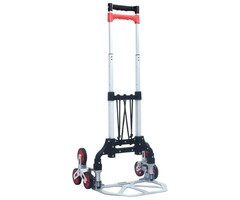 Klappbare Treppenkarre 70 kg Aluminium Silber & Schwarz & Rot