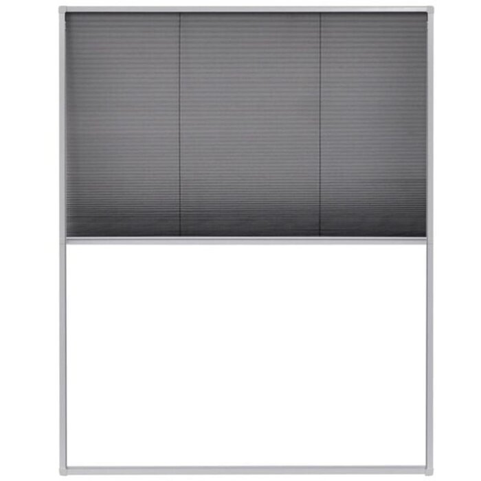 Plissee-Fliegengitter 80x100 cm, Alu-Rahmen Weiß - Insektenschutz bis zu 35% günstiger