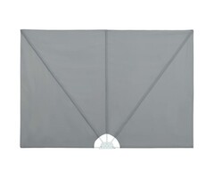 Ausziehbarer Sichtschutz / Sonnenschutz für Terrasse & Balkon, 240x160 cm, Grau, Stahl & Polyester