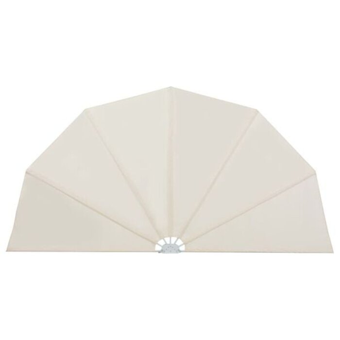 Terrassen-Sichtschutzrollo klappbar 160 cm Creme Polyester, Stahl
