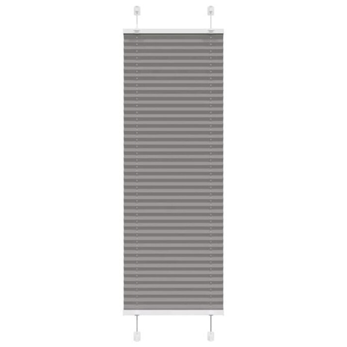 Faltplissee 45x100 cm Stoffbreite 44,4 cm Anthrazit, 100% Polyester - Outlet