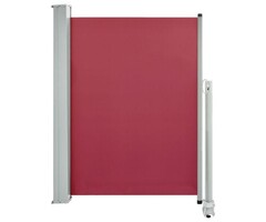 Einziehbare Gartenwand 100x300 cm Rot – UV- & Reißfestes Polyester mit Stahlfuß