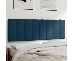Kopfpolster 140 cm Samt Blau für Bett - Outlet-Deal bis zu 35% reduziert!