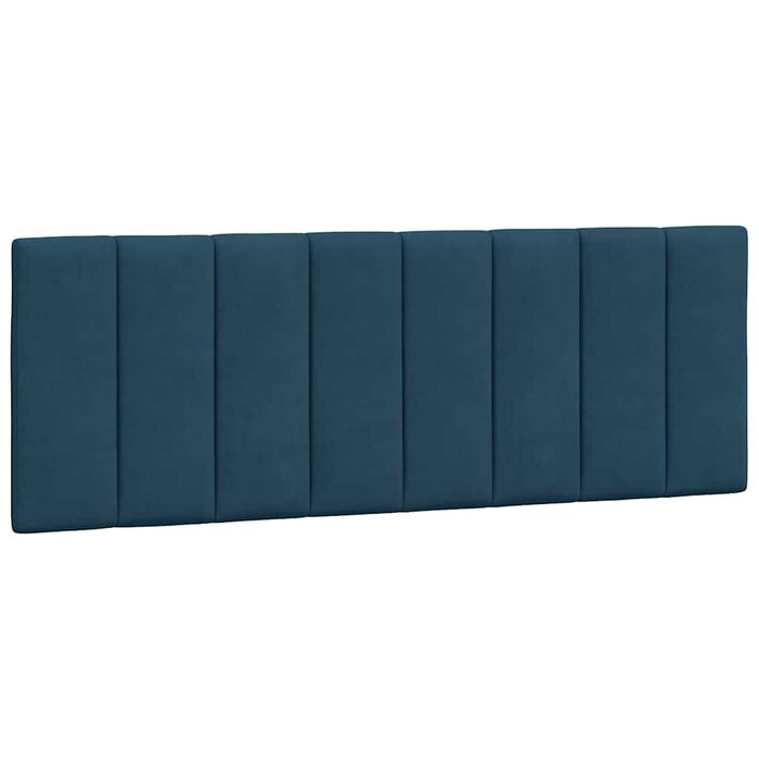 Kopfpolster 140 cm Samt Blau für Bett - Outlet-Deal bis zu 35% reduziert!