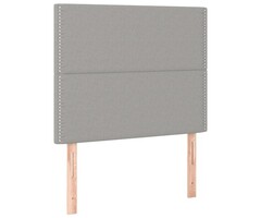 vidaXL Kopfteile 2 Stück 80x5x78/88 cm Stoff Hellgrau