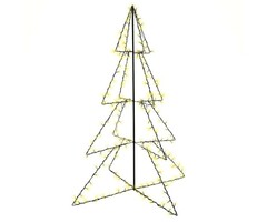 Kegel Weihnachtsbaum 240 LEDs Indoor/Outdoor 115x150 cm Warmweiß Metall