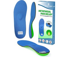 Orthopädische Einlegesohlen mit Fußgewölbestütze - Blau - Größe I (EU 46-47)