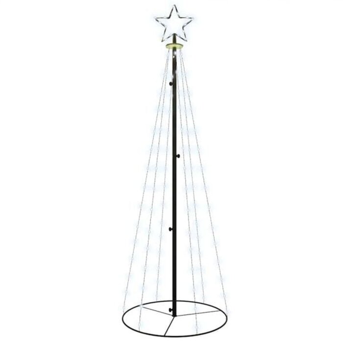 Kegel-Weihnachtsbaum 108 LEDs 70x180 cm Kaltweiß – Outlet