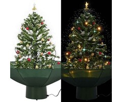 Schneebedeckter Weihnachtsbaum mit Schirmfuß 75 cm Grün - Outlet