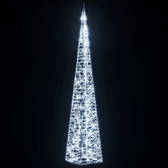 LED Lichtkegel Dekoration 120 cm Acryl Kaltweiß 60 LEDs - Outlet