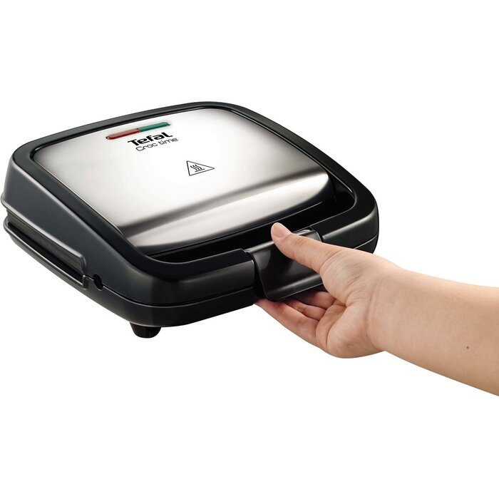 Sandwichtoaster mit Grillfunktion RVS/Schwarz - Bis zu 35% Rabatt sichern!