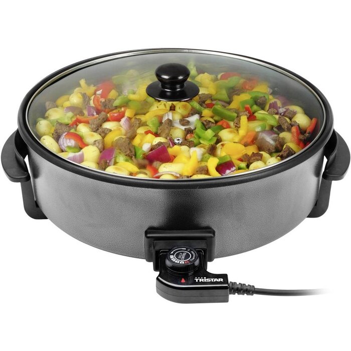 Elektrische Multipfanne mit Trenneinsatz, Ø40cm, 1500W, 250°C, PFAS-frei