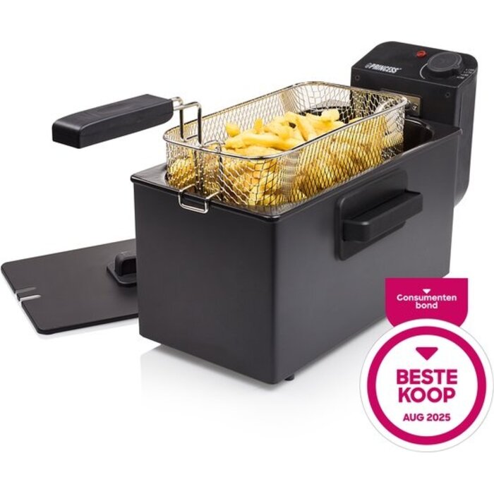 Fritteuse 3L mit Kaltzone & 2000W, Schwarz - Jetzt bis zu 35% reduziert!
