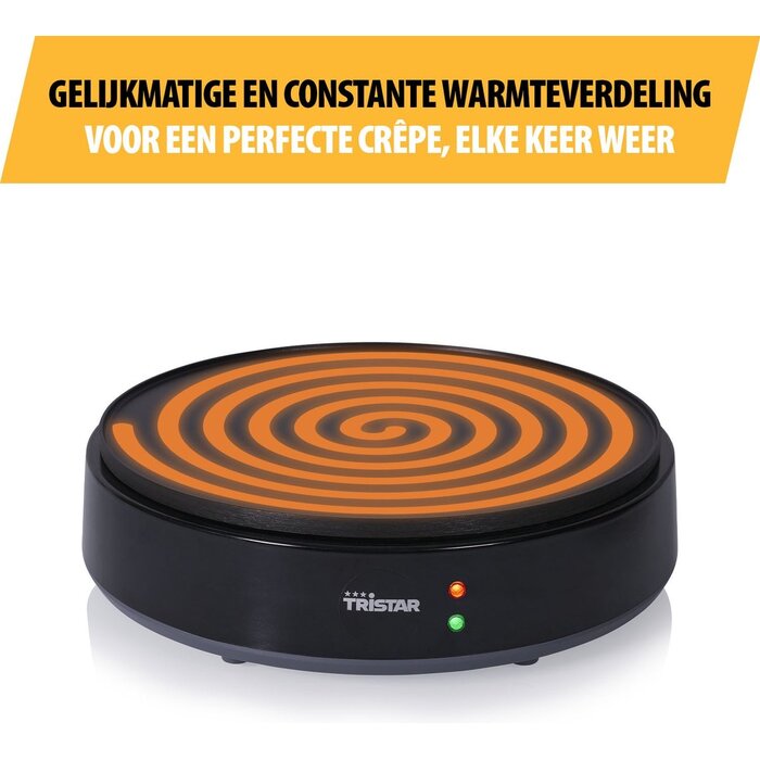 Pfannen- und Crêpe-Maker, 1200W, 30cm Durchmesser, Schwarz