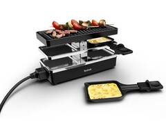 Raclette-Set, 400W, Schwarz, 2 Personen, Kompakt & Erweiterbar