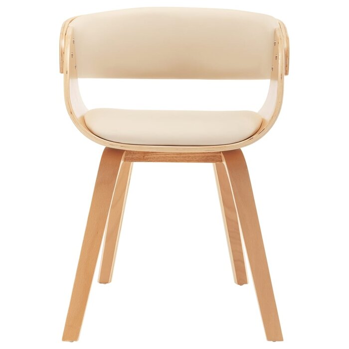 Esstischstühle (2er-Set) Gebogenes Holz, Cremefarben - Bis zu 35% Rabatt!