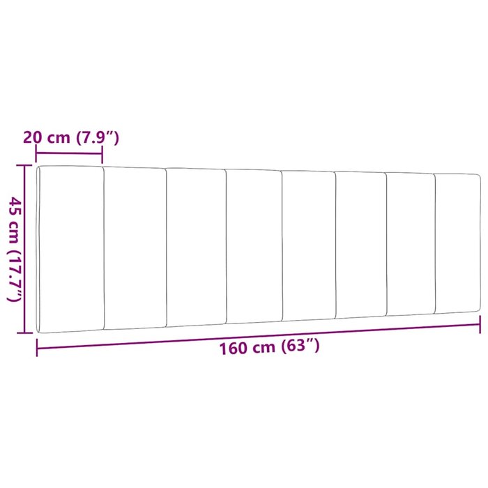 Gepolstertes Kopfteil Stoff Schwarz 160x45 cm - Bis zu 35,0% Outlet-Rabatt!