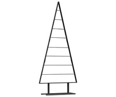 Metall Weihnachtsbaum mit Ständer Schwarz 180 cm Stahl