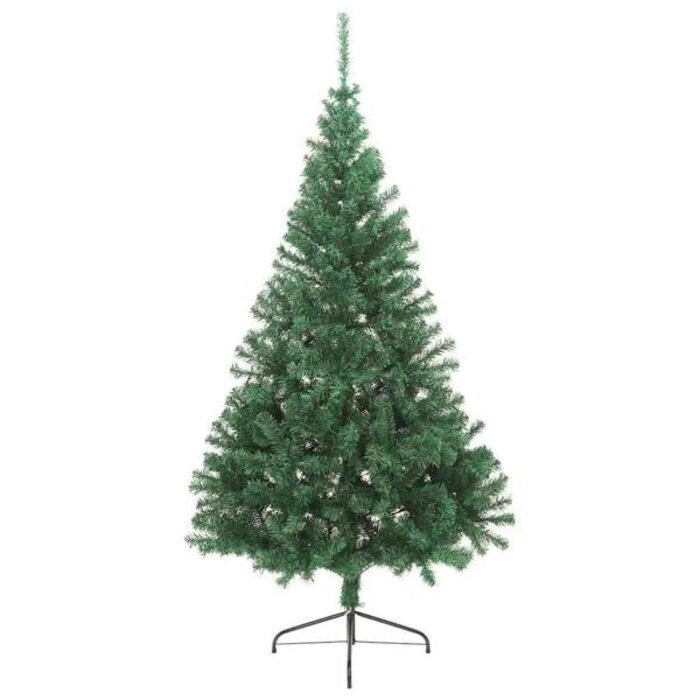 Künstlicher Weihnachtsbaum mit Ständer, Halbrund, 180 cm, PVC, Grün