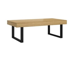 Couchtisch 120x60x40 cm MDF & Eisen Hellbraun & Schwarz