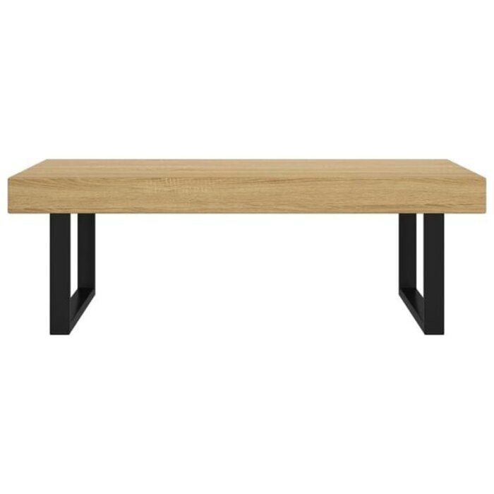 Couchtisch 120x60x40 cm MDF & Eisen Hellbraun & Schwarz