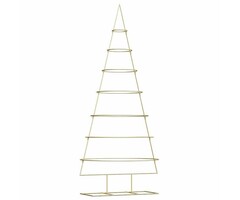 Metall-Weihnachtsbaum mit Ständer Gold 210 cm Pulverbeschichteter Stahl
