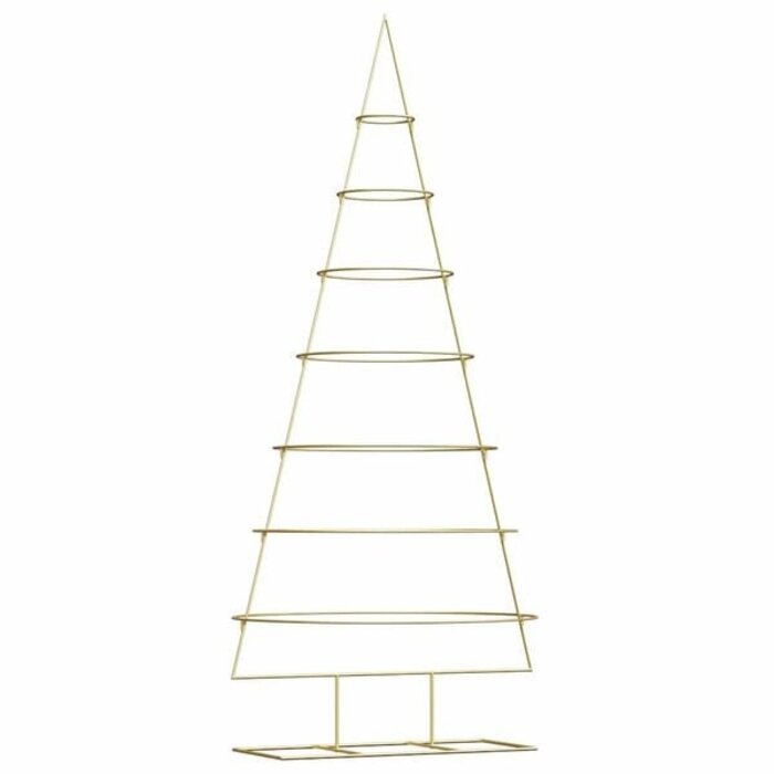 Metall-Weihnachtsbaum mit Ständer Gold 210 cm Pulverbeschichteter Stahl